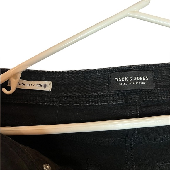 Jacks and Jones distressed black jeans - Picture 3 of 4
